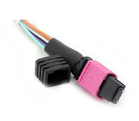 Kabel Breakout MPO 12 96 Serat LC Multimode Optical Patch Cord OM4 Fiber Patch Cable Produk terlaris di pusat data