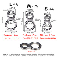 Anneaux de pêche en acier inoxydable, doubles/triples/en forme de poire, solides, accessoires de pêche pour hameçon d'assistance, jigging, leurre, connexion