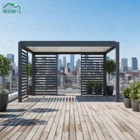 Pergola modulaire à lames orientables en aluminium, toit réglable, bricolage, imperméable, écologique, pour extérieur, jardin, gazebo, montage facile, taille personnalisée