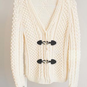 PU Leather Sew On <b>Toggles</b> Closures Vintage Sew On <b>Toggles</b> With Metal Buttons Sewing Accessories For Knitwear Windbreaker Padded - Product Image 3