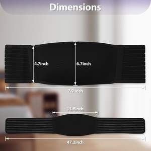श्रोणि कमर और पीठ के निचले हिस्से के लिए समायोज्य और सांस लेने योग्य गर्भावस्था काले मातृत्व समर्थन बेल्ट - Product Image 4