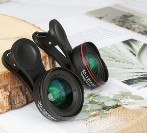 Nuevo Diseño, <span class=keywords><strong>Precio</strong></span> Competitivo, Venta al por Mayor de Fábrica, Lente Macro de Vidrio Óptico de Alta Definición y Gran Angular de 40-120 mm y 15X para Teléfono Móvil - Product Image 1