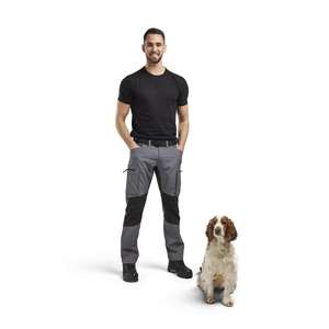 BLAKLADER - 145918459699C60 Service <b>trousers</b> with stretch Mid grey/<b>Black</b> - EAN 7330509748848 WORK <b>TROUSERS</b> <b>CARGO</b> WORK <b>TROUSERS</b> - Product Image 3