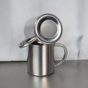 Laser 220ml Kinder doppelwandige Edelstahl Kaffeetasse mit Griff - Product Image 5