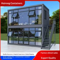 Module modulaire préfabriqué en conteneur, à assemblage rapide, démontable, avec mur-rideau en verre, pour bureau mobile, villa résidentielle et cabine