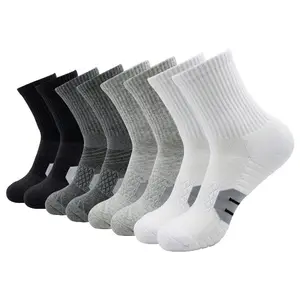 Custom Solid Color Sweat Absorbing And Breathable Boat Socks Unisex Thick Mid-Calf Cycling Socks