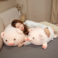 Nouveau Offre Spéciale doux noël gros cochon en peluche oreiller poupée mignon peluche jouet pour enfants filles cadeau de noël