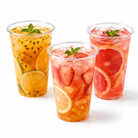 Gobelets PLA compostables 500ml 16oz 100% biodégradables transparents pour boissons froides pour l'économie circulaire Horeca aux Pays-Bas