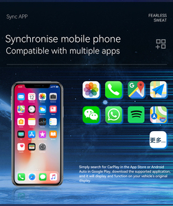 อะแดปเตอร์คาร์เพลย์ไร้สาย/แอนดรอยด์ออโต้ 2 in 1 แบบ USB สำหรับรถยนต์ที่มีคาร์เพลย์แบบใช้สาย คาร์เพลย์แบบเสียบและใช้งานได้ทันที - Product Image 2