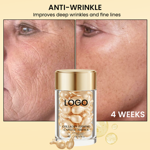 Collagène Peptide Squalane Marque Privée OEM ODM – Réduit les Rides, Hydrate la Peau – 46 Capsules Anti-Âge Raffermissantes – Essence en Capsules - Product Image 2