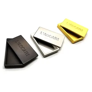 Kotak timah logam kaleng geser persegi panjang Mini isi ulang magnetik untuk Balm/Mint/kemasan permen