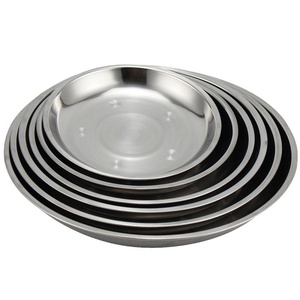 Juego de platos de acero inoxidable de diseño moderno, plato de pescado de fruta gruesa para el hogar, barbacoa, evento, combinación de plato de <span class=keywords><strong>piel</strong></span> fría - Product Image 1