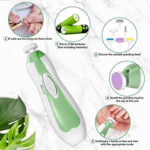 Lime à ongles électrique personnalisée pour bébé avec lumière - Kit de coupe-ongles électrique sûr pour les orteils et les ongles des enfants - Soin, polissage et coupe - Product Image 3