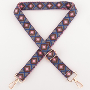 Correas de bolso de poliéster tejidas a rayas coloridas, hebillas de Metal duraderas, ganchos creativos y elegantes, bolso Diy, monedero, accesorio de decoración - Product Image 6