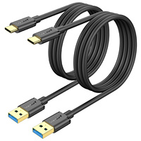 Cable de Carga Rápida USB-C SUNGUY de 18W, Cable USB A a C, Cable USB Tipo-C para Teléfono Móvil, Banco de Energía y Laptop