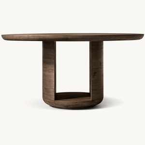 Meubles de salle à manger de style américain RH personnalisés Rhoohill, table à manger en <span class=keywords><strong>bois</strong></span> de chêne massif, table à manger ronde - Product Image 4