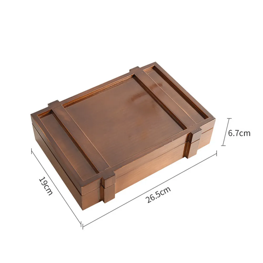 Scatola di imballaggio per cibo con Logo personalizzato di alta qualità pittura con coperchio ribaltabile in legno di pino scatola di immagazzinaggio