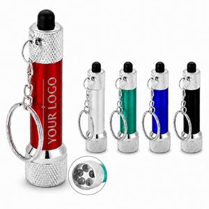 Mini lampe torche puissante à 5 LED avec logo personnalisé, porte-clés, lampe torche portable en aluminium, cadeaux promotionnels en gros - Product Image 1