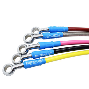 Tuyau de frein Feiteplus tressé en acier, 100cm 220cm, pour réparation et remplacement de scooter électrique et moto, M10 universel - Product Image 1