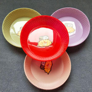 Assiette à fruits en plastique R421 One Dollar Store, Assiette à fruits en plastique colorée, Assiette à fruits ronde, Assiette de vente au détail, Assiette à bonbons - Product Image 4