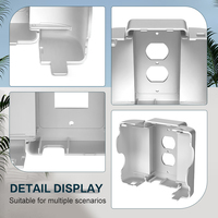 Amaz Nouveau design de veilleuse LED auto-adhésive Couvercle de sécurité électrique pour bébés Décoration intérieure Plaque de couverture de sortie en plastique