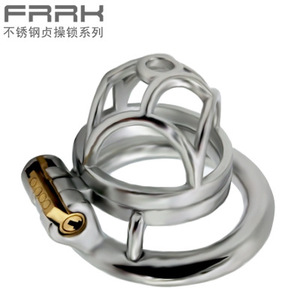 FRRK 47mm 304 edelstahl kurze schloss penis käfig Männliche keuschheit gerät mit schlüsselhalter für erwachsene sm sex spielzeug - Product Image 5