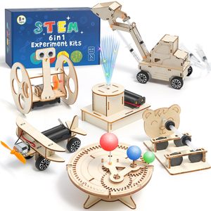 6 Trong <span class=keywords><strong>1</strong></span> STEM Khoa Học Bộ Dụng Cụ Gỗ Craft Kit Khoa Học 3D Câu Đố Dự Án Giáo Dục Craft Xây Dựng Đồ Chơi Giáng Sinh Quà Tặng Sinh Nhật - Product Image 1