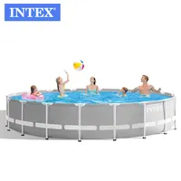 INTEX Khung Lăng Kính 26732 18FT X 48IN Bộ Bể Bơi Cao Cấp Khung Kim Loại Gia Đình Lớn Sân Vườn Sân Sau