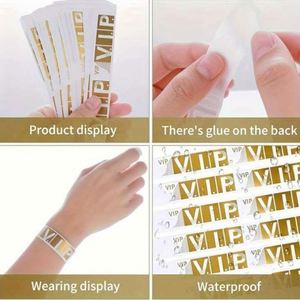 Pulseras de Identificación Desechables Personalizadas de Papel PP Impermeable, Pulseras Tyvek para Eventos y Fiestas - Product Image 4