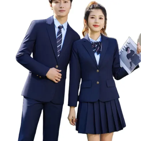 High school students class uniform school uniform male and female college style suit suit college student competition clothing