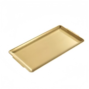 Dayanıklı Paslanmaz Çelik Tepsi - Altın ve Gümüş Kaplama, Restoran, Büfe ve Ev Mutfağı Kullanımı İçin İdeal - Product Image 1