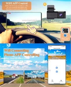 WiFi G-Sensor Enregistrement en boucle Caméra arrière à double objectif Contrôle par application Caméra <span class=keywords><strong>de</strong></span> voiture 2k Dashcam - Product Image 5