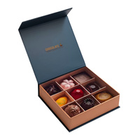 Boîtes cadeaux magnétiques carrées personnalisées de luxe pour chocolats de mariage, avec logo, pour invitations de fête et bonbons
