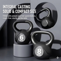 Kettlebell réglable en PE avec poignée ergonomique pour femmes et hommes, équipement d'entraînement de musculation, haltères pour squats, entraînement à domicile
