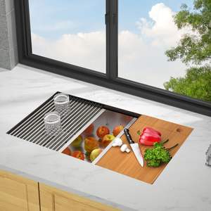 Casa standard europeo lavello da cucina da incasso lavello per cucina postazione di lavoro in acciaio inox lavello da cucina grande - Product Image 4