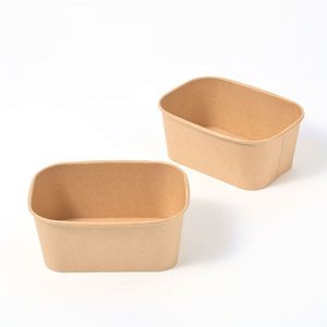 Bol en papier kraft biodégradable écologique jetable avec couvercle, résistant à la micro-ondes, pour le camping, les plats à emporter et l'emballage alimentaire - Product Image 4