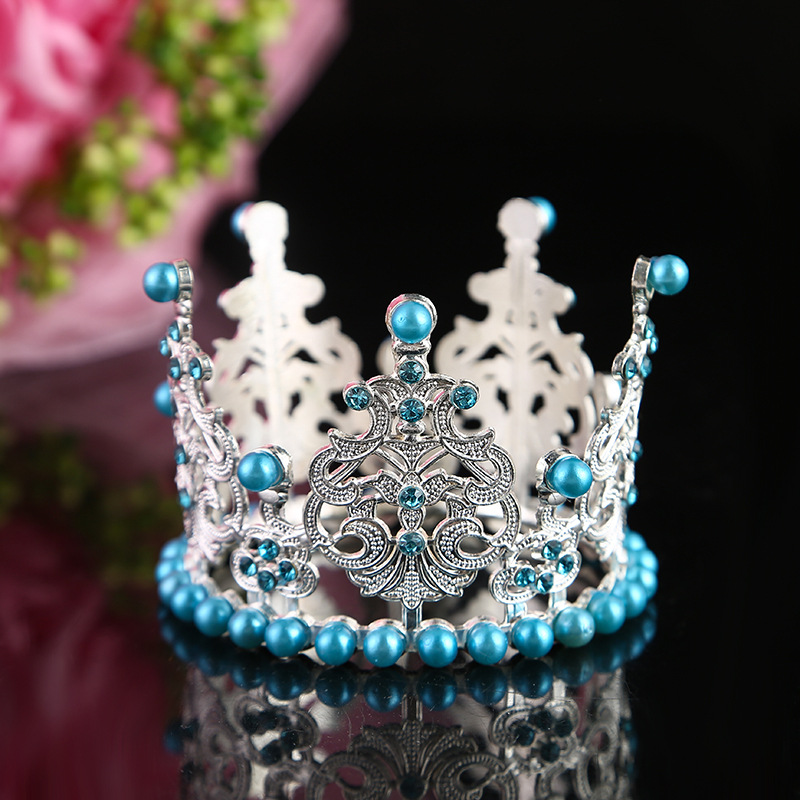 Wholesale Children's New Crown Tiara Round Alloy Birthday Cake Decorating Supply