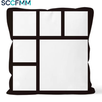 Housse de coussin par sublimation SCCFMM à 4, 6 ou 9 panneaux, pour décoration de canapé, impression par transfert thermique, photo, logo