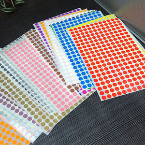 Kleurencoderingslabels Cirkelpuntstickers Ronde kleurencoderingslabels Kleverige waterdichte stippen Etiketten Stickers Geassorteerde kleurstijl - Product Image 3