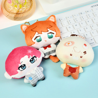 Porte-clés mini ours en peluche mignon et doux, pendentif breloque lapin de dessin animé, jouet décoratif pour sac à dos