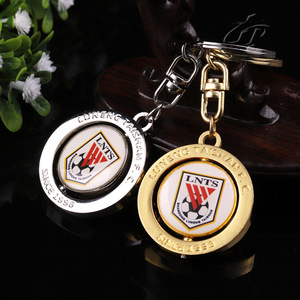 Tùy chỉnh thép không gỉ <span class=keywords><strong>Keychain</strong></span> xoay vòng chìa khóa kim loại tùy chỉnh Key Fob nướng men Đại học tốt nghiệp vật lưu niệm phim hoạt hình phong cách - Product Image 5