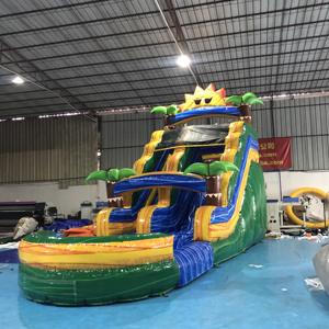 Toboggans aquatiques arrière-cour gonflable commercial 30 toboggan sec gonflable toboggan sec humide gonflable toboggan aquatique - Product Image 1