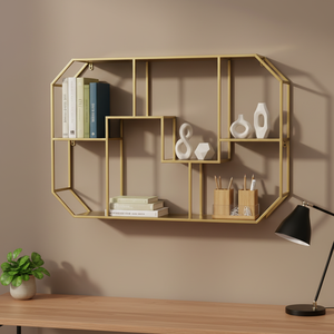 Estantes de pared de Metal geométricos modernos para sala de estar, dormitorio, comedor, villas, hoteles para maceta, almacenamiento de bebidas, apartamento - Product Image 2