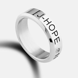 Anillo de Acero Inoxidable con Nombre Grabado, Joyería de Cumpleaños, Decoración, Regalo para Fans de Bangtan Boys RM JIMIN <span class=keywords><strong>JIN</strong></span> SUGA V, Artesanía en Metal - Product Image 4