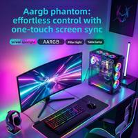 Nueva Tira LED AARGB con Sincronización de Pantalla, Luz Ambiental Regulable y Cambio de Color para PC de Escritorio para Juegos