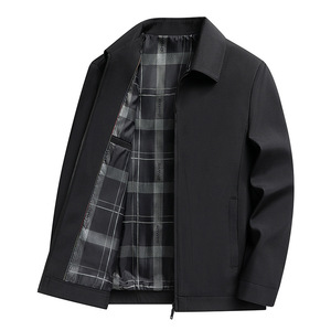 Chaqueta Bomber de Poliéster con Estampado de Corazón para Hombre, Estilo Urbano, Primavera-Otoño 2025, para Hombres de Mediana Edad, Mayores y Abuelos - Product Image 4