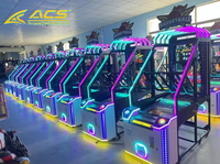Machine de jeu de basket-ball d'arcade pour enfants ACS, à monnayeur, 220V, en métal, garantie 1 an, avec affichage LED du score et machine à tirer des balles