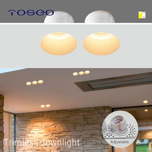 TOSEO Kundenspezifische LED-Leuchte Moderne Einstellbare Rahmenlose Doppel-Kopf-Aluminium-Spotlights und Downlights in Weiß - Product Image 2