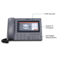Téléphone IP vidéo professionnel V910 Android 12, caméra HD 1080P, écran tactile 7 pouces, 16 comptes SIP, Wi-Fi 5G, PoE, double Gigabit VoIP