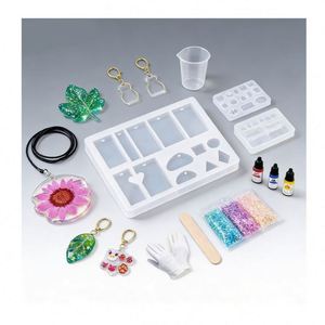 Professional Handmade <b>Resin</b> Jewelry Craft Kit Featuring Crystal <b>Clear</b> Fast Cure Adhesive UV Light Silicone Forms Art Model - Product Image 5
